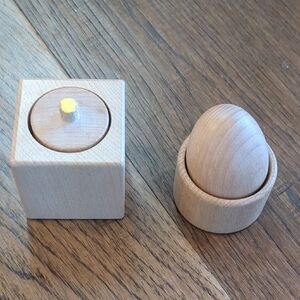 Wooden Egg and Box Set